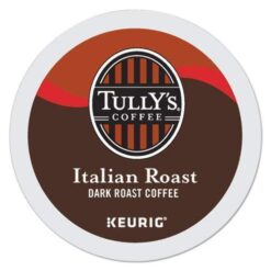 Tully's Coffee, Italian Roast, Single-Serve Keurig K-Cup Pods, Dark Roast Coffee, 144 Count (6 Boxes of 24 Pods)