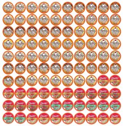 Two Rivers Coffee Ice Cream Flavored Coffee Pods, Variety Sampler Pack for Keurig 2.0 K Cup Brewers, 100 Count