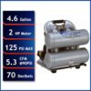 California Air Tools 4620AC 4620AC Ultra Quiet and Oil-Free 2.0 Hp, 4.6 Gal. Aluminum Twin Tank Electric Portable Air Compress