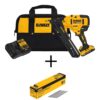 DEWALT DCN650D1W200-2 20V MAX XR Lithium-Ion Cordless 15-Gauge Finish Nailer Kit and 2 in. x 15-Gauge Angled Finish Nails (2500 Pieces)