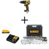 DEWALT DCD709BW230C750 ATOMIC 20V MAX Cordless Brushless Compact 1/2 in. Hammer Drill, 3.0Ah Battery, Charger, & Mechanics Tool Set (200 Piece)