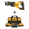 DEWALT DCB246CKWCS382B 20-Volt MAX XR Cordless Brushless Reciprocating Saw with 20-Volt MAX XR Premium Lithium-Ion 6.0Ah and 4.0Ah Starter Kit