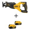 DEWALT DCS382BWCB205-2 20V MAX XR Lithium-Ion Cordless Brushless Reciprocating Saw with (2) 20V MAX XR Premium Lithium-Ion 5.0 Ah Battery Packs