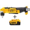 DEWALT DCD740BW204 20V MAX Cordless 3/8 in. Right Angle Drill/Driver and (1) 20V MAX XR Premium Lithium-Ion 4.0Ah Battery