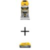DEWALT DCW600BWDCBP520 20V Max XR Lithium-Ion Cordless Brushless Fixed Base Compact Router with Powerstack 20V Lithium-Ion 5.0Ah Battery Pack