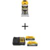 DEWALT DCW600BWP315-2C 20V MAX XR Lithium-Ion Cordless Brushless Fixed Base Compact Router with Power stack 5Ah and 1.7Ah Batteries and Charger