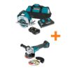 Makita XSH06PT-XAG04Z 18V X2 LXT (36V) Brushless 7-1/4 in. Circular Saw Kit 5.0Ah with 18V LXT Brushless Cut-Off/Angle Grinder