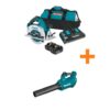 Makita XSH06PT-XBU03Z 18V X2 LXT (36V) Brushless 7-1/4 in. Circular Saw Kit 5.0Ah with 116 MPH 459 CFM 18V LXT Brushless Blower