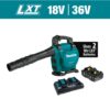 Makita XBU04PT 120 MPH 473 CFM LXT 18V X2 (36V) Commercial Lithium-Ion Brushless Cordless Leaf Blower Kit (5.0 Ah)