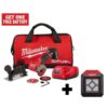 Milwaukee 2522-21XC-2364-20 M12 FUEL 12V 3 in. Lithium-Ion Brushless Cordless Cut Off Saw Kit with M12 Flood Light