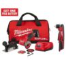 Milwaukee 2522-21XC-2415-20 M12 FUEL 12V 3 in. Lithium-Ion Brushless Cordless Cut Off Saw Kit with M12 3/8 in. Right Angle Drill