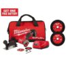 Milwaukee 2522-21XC-49-94-3000-49-94-3000 M12 FUEL 12V 3 in. Lithium-Ion Brushless Cordless Cut Off Saw Kit with 3 in. Metal Cut Off Wheels (6-Pack)