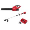 Milwaukee 2724-20-2825-20ST-48-59-1802 M18 FUEL 18V Lithium-Ion Brushless Cordless Blower, QUIK-LOK String Trimmer and Rapid Charger Combo Kit (3-Tool)
