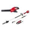 Milwaukee 2824-20-2825-20PS M18 FUEL Dual Battery 145 MPH 600 CFM 18V Lithium-Ion Brushless Cordless Blower w/M18 FUEL 10 in. QUIK-LOK Pole Saw
