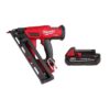 Milwaukee 2839-20-48-11-1820 M18 FUEL 18 Volt Brushless Cordless Gen II 15-Gauge Angled Finish Nailer Tool Only & M18 18-Volt 2.0 Ah Compact Battery