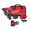 Milwaukee 2839-21CT-2648-20 M18 FUEL 18-Volt Lithium-Ion Brushless Cordless Gen II 15-Gauge Angled Nailer Kit W/Random Orbit Sander