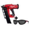 Milwaukee 2744-20-48-73-2045 M18 FUEL 3-1/2 in. 18-Volt 21-Degree Lithium-Ion Brushless Framing Nailer and Polarized Tinted Safety Glasses w/ Gasket