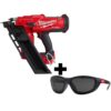 Milwaukee 2745-20-48-73-2045 M18 FUEL 3-1/2 in. 18-Volt 30-Degree Lithium-Ion Brushless Framing Nailer and Polarized Tinted Safety Glasses w/ Gasket