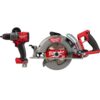 Milwaukee 2904-20-2830-20 M18 FUEL 18-Volt Lithium-Ion Brushless Cordless 1/2 in. Hammer Drill/Driver and 7-1/4 in. Rear Handle Circular Saw