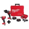 Milwaukee 2904-22-2760-20 M18 FUEL 18-Volt Lithium-Ion Brushless Cordless 1/2 in. Hammer Drill Driver Kit and 1/4 in. SURGE Impact Driver