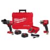 Milwaukee 2904-22-2960-20 M18 FUEL 18V Lithium-Ion Brushless Cordless 1/2 in. Hammer Drill Driver Kit w/3/8 in. Mid-Torque Impact Wrench