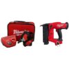 Milwaukee 2458-21-2746-20 M12 Cordless Palm Nailer Kit with One 1.5Ah Battery, Charger w/M18 FUEL 18-Volt Brushless Cordless 18-Gauge Brad Nailer