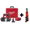 Milwaukee 2429-21XC-2457-20 M12 12-Volt Lithium-Ion Cordless Sub-Compact Band Saw XC 3.0 Ah Battery Kit with M12 3/8 in. Ratchet