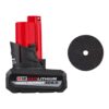Milwaukee 48-11-2450-49-94-2000 M12 12-Volt Lithium-Ion XC High Output 5.0 Battery Pack w/5-Pack Metal Cut Off Wheels