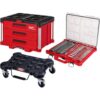 Milwaukee 48-22-9486-48-22-8443-48-22-8410 3/8 in. and 1/4 in. Drive SAE/Metric Mechanics Tool Set (106-Piece) with PACKOUT Drawer Kit