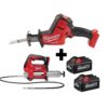 Milwaukee 2719-20-2646-20-48-11-1862 M18 FUEL 18V Lithium-Ion Brushless Cordless HACKZALL Reciprocating Saw w/ Grease Gun & (2) 6Ah Batteries