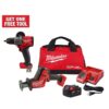 Milwaukee 2719-21-2904-20 M18 FUEL 18-Volt Lithium-Ion Brushless Cordless HACKZALL Reciprocating Saw Kit with FUEL 1/2 in. Hammer Drill/Driver