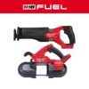 Milwaukee 2821-20-2829-20 M18 FUEL GEN-2 18V Lithium-Ion Brushless Cordless SAWZALL Reciprocating Saw with Compact Bandsaw (Tool-Only)