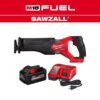 Milwaukee 2821-20-48-59-1880 M18 FUEL GEN-2 18-Volt Lithium-Ion Brushless Cordless SAWZALL Reciprocating Saw with 8.0 Ah Starter Kit