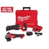 Milwaukee 2821-21-2880-20 M18 FUEL 18V Lithium-Ion Brushless Cordless SAWZALL Reciprocating Saw Kit W/M18 FUEL Grinder