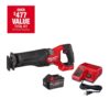 Milwaukee 2821-21F-48-00-1788T M18 FUEL 18V Lithium-Ion Brushless Cordless Sawzell Reciprocating Saw Kit with (1 FORGE 6.0Ah Battery, Blade Set(11-Pc)