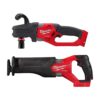 Milwaukee 2808-20-2821-20 M18 FUEL 18V Lithium-Ion Brushless Cordless Hole Hawg 7/16 in. Right Angle Drill with Reciprocating Saw