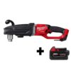 Milwaukee 2809-20-48-11-1850 M18 FUEL 18-Volt Lithium-Ion Brushless Cordless GEN 2 Super Hawg 1/2 in. Right Angle Drill W/ M18 5.0 Ah Battery