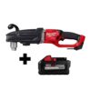 Milwaukee 2809-20-48-11-1880 M18 FUEL 18-Volt Lithium-Ion Brushless Cordless GEN 2 Super Hawg 1/2 in. Right Angle Drill with 8.0 Ah Battery