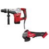 Milwaukee 5317-21-2880-20 1-9/16 in. SDS-Max Rotary Hammer w/M18 FUEL 18V Lithium-Ion Brushless Cordless 4-1/2 in./5 in. Grinder
