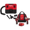 Milwaukee 0960-20-2494-22 M12 FUEL 12-Volt Lithium-Ion Cordless 1.6 Gal. Wet/Dry Vacuum w/M12 Drill and Impact Driver Kit w/Batteries and Charger