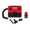 Milwaukee 0960-20-48-11-2425 M12 FUEL 12-Volt Lithium-Ion Cordless 1.6 Gal. Wet/Dry Vacuum w/M12 CP High Output 2.5 Ah Battery Pack