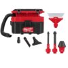 Milwaukee 0970-20-49-90-2022-49-90-2024 M18 FUEL PACKOUT Cordless 2.5 Gal. Wet/Dry Vacuum w/AIR-TIP 1-1/4 in. - 2-1/2 in. (4-Piece) Debree and Conduit Line Kit
