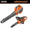 RIDGID R01101B-BLW 18V Brushless 12 in. Cordless Battery Chainsaw and Brushless 130 MPH 510 CFM Cordless Leaf Blower (Tool Only)