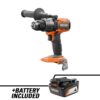 RIDGID R86115B-AC87004 18V Brushless Cordless 1/2 in. Hammer Drill with 18V Lithium-Ion 4.0 Ah Battery