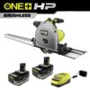 RYOBI PTS01K-PBP004 ONE+ HP 18V Brushless Cordless 6-1/2 in. Track Saw Kit with (2) 4.0 Ah HIGH PERFORMANCE Batteries and Charger