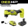 RYOBI PSBRA02B-PSK005 ONE+ HP 18V Brushless Cordless Compact 3/8 in. Right Angle Drill with 2.0 Ah Battery and Charger