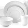 Stone Lain Alexandria 16-Piece Dinnerware Set Bone China, White - 1
