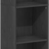 Furinno Luder Shelf Bookcase with 1 Door Storage Cabinet, Blackwood (5-Cube with Cabinet)