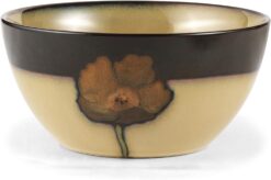 Pfaltzgraff Painted Poppies 16-Piece Stoneware Dinnerware Set, Service for 4, Tan/Assorted - - 5