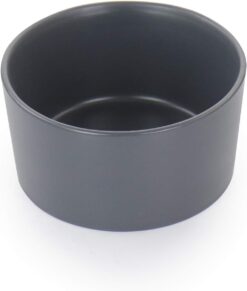 Elama Luxmatte Contemporary Dinnerware Set, 20 Piece, Dark Grey - 6